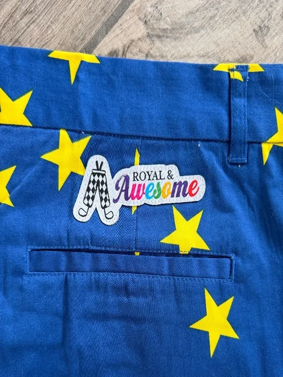 Royal and Awesome Men's Golf Shorts, Eurostar, Ryder Cup Theme, Size 44, NWT - Picture 3 of 7